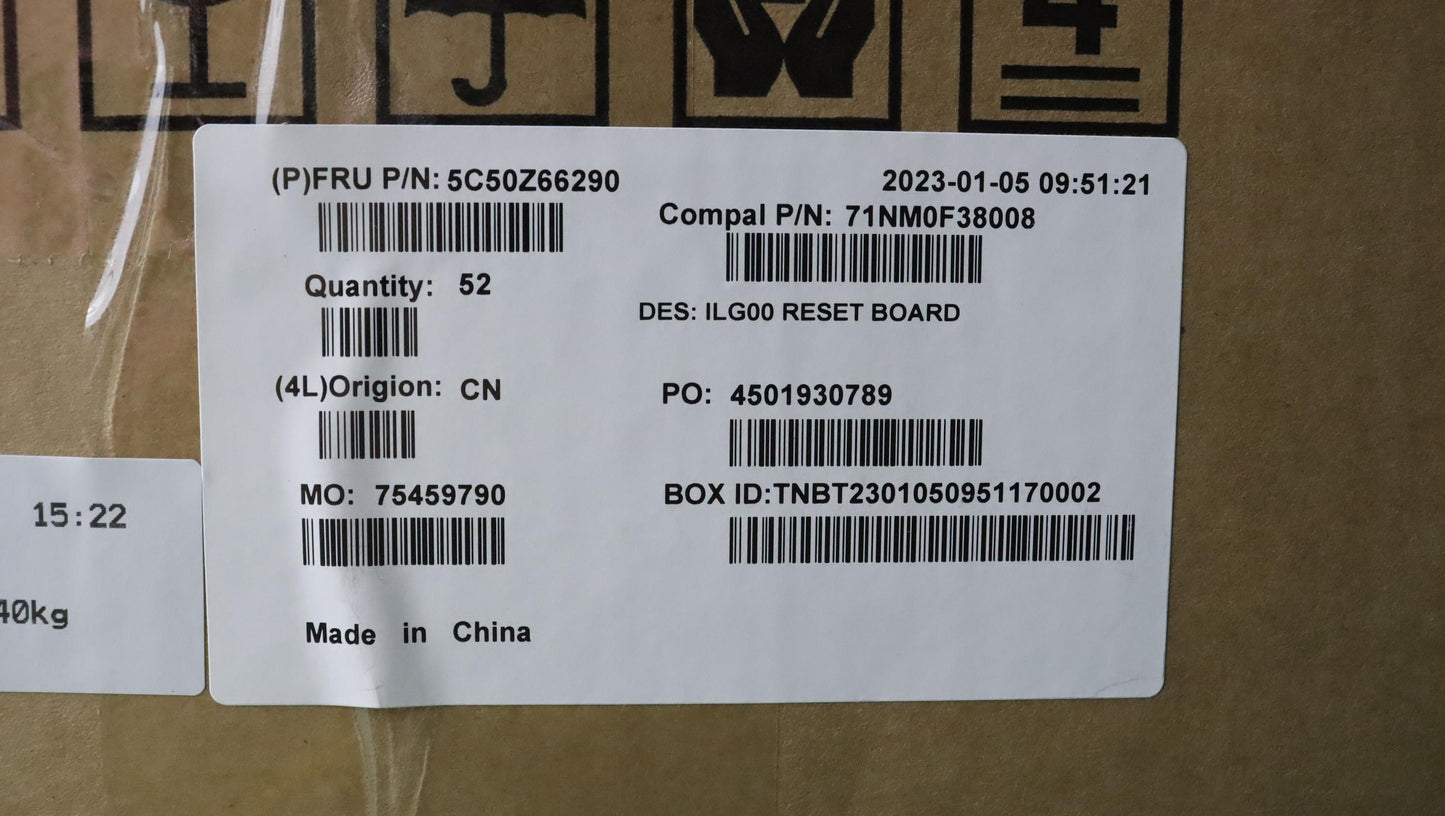 Lenovo Cardpop Mb M60Q Reset Card - 5C50Z66290