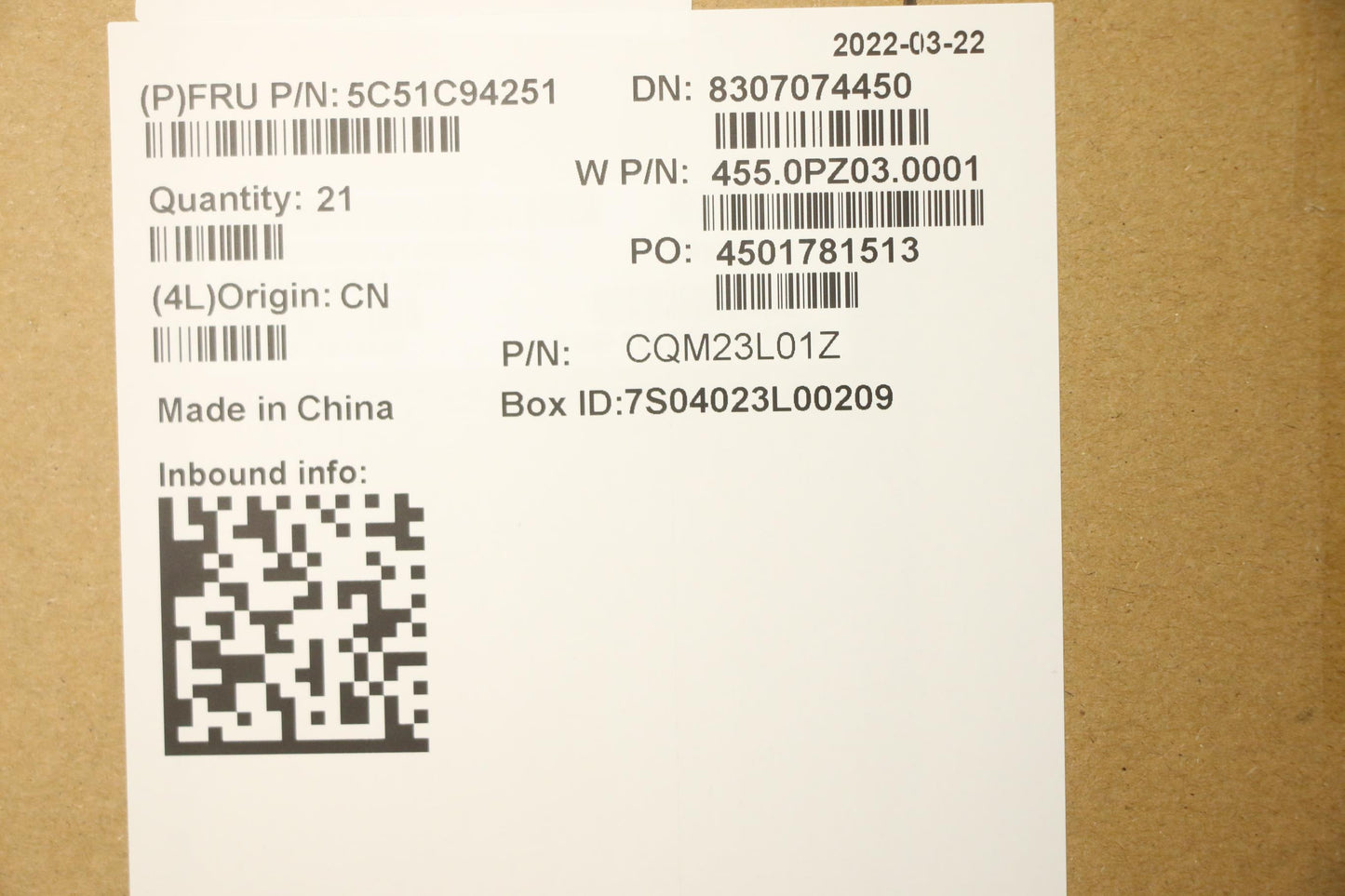Lenovo Cardpop Fru Cardpop Power Boar - 5C51C94251