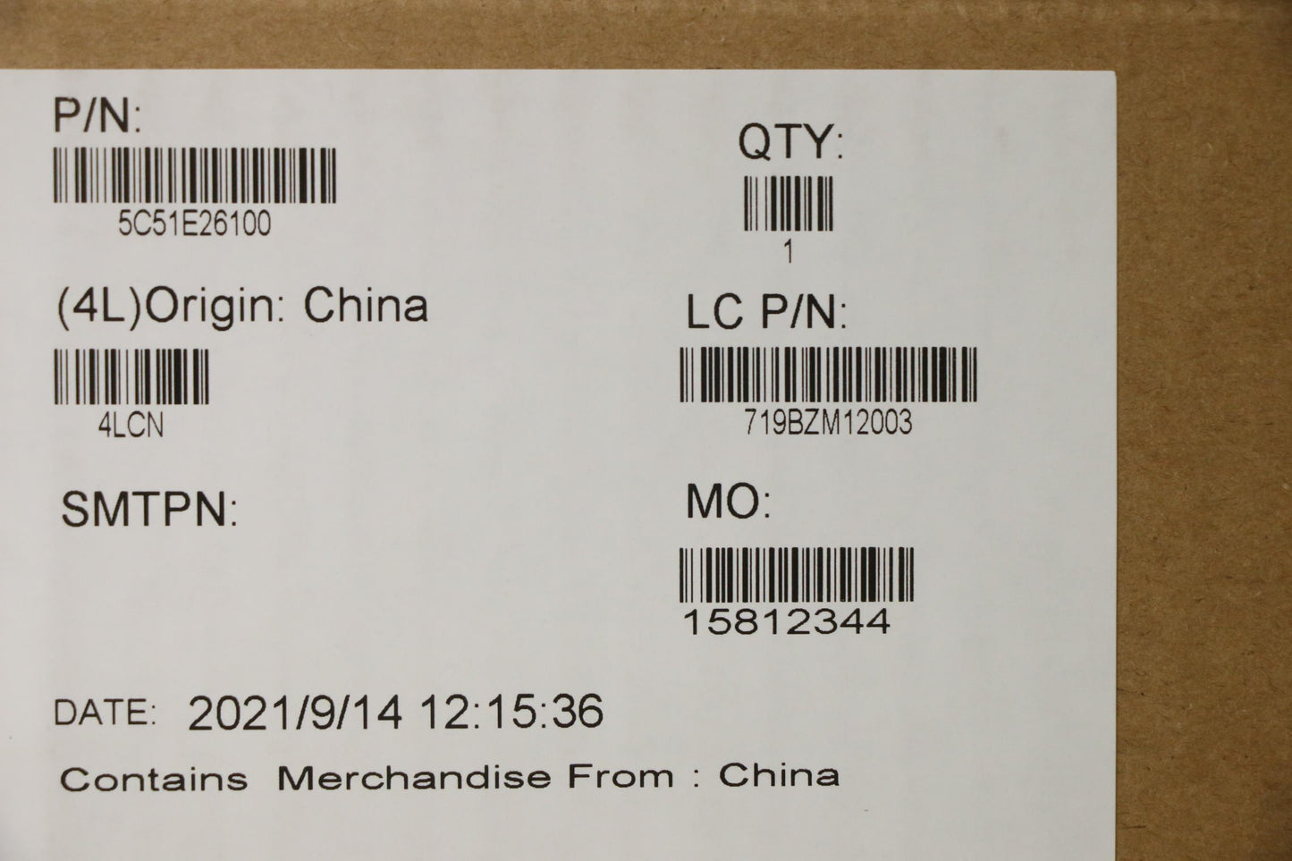 Lenovo Cardpop Hc131 Power/B (S) - 5C51E26100