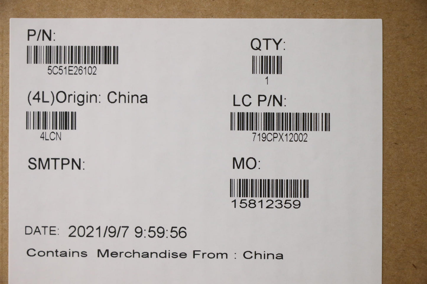 Lenovo Cardpop Hc110 Power/B (S) - 5C51E26102