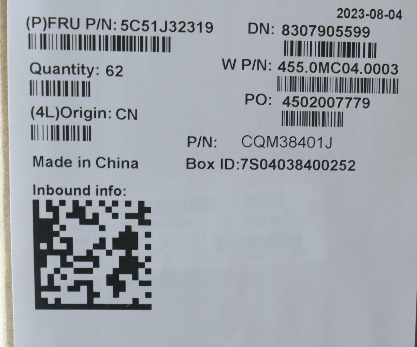 Lenovo Sensor Board with Microphone - 5C51J32319