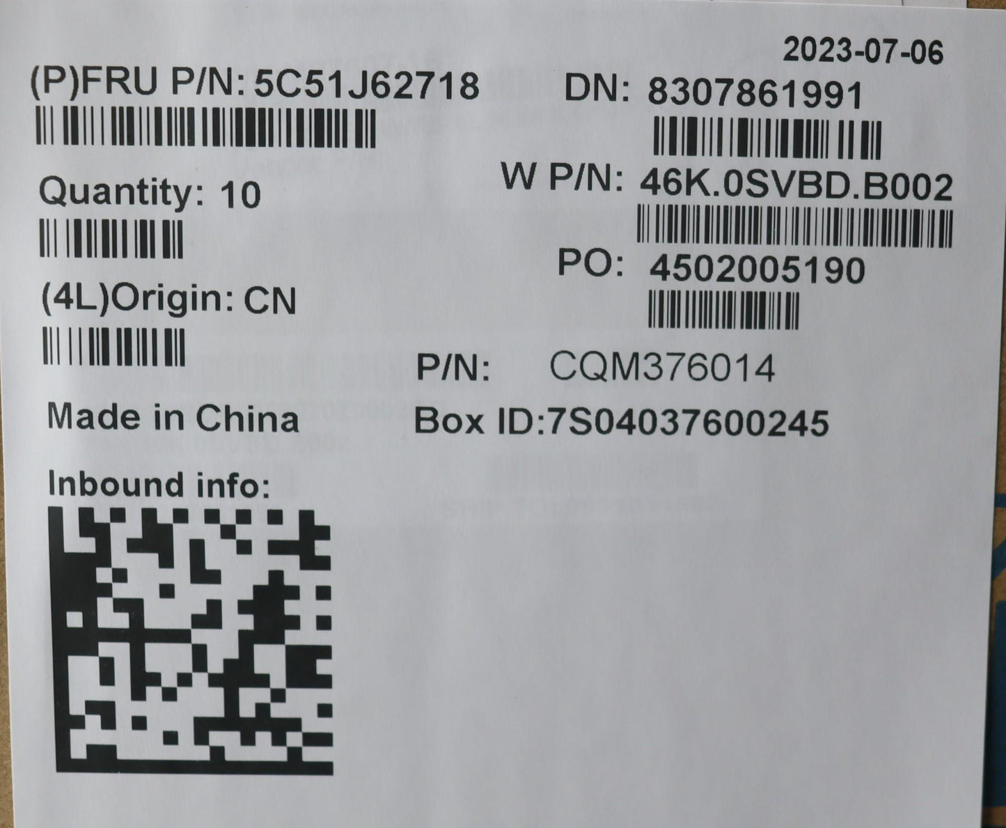 Lenovo Cardpop Io Bd Wwan - 5C51J62718