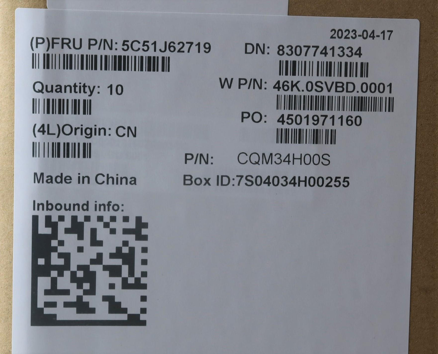 Lenovo Cardpop Io Bd Wlan - 5C51J62719