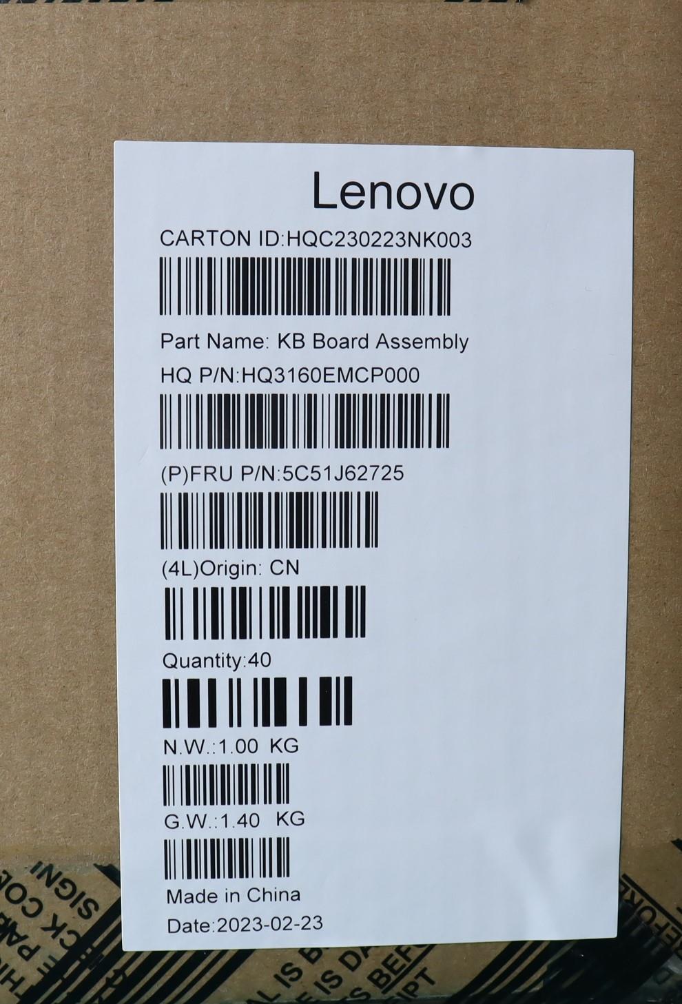 Lenovo (5C51J62725) Pen Board, H 82W2