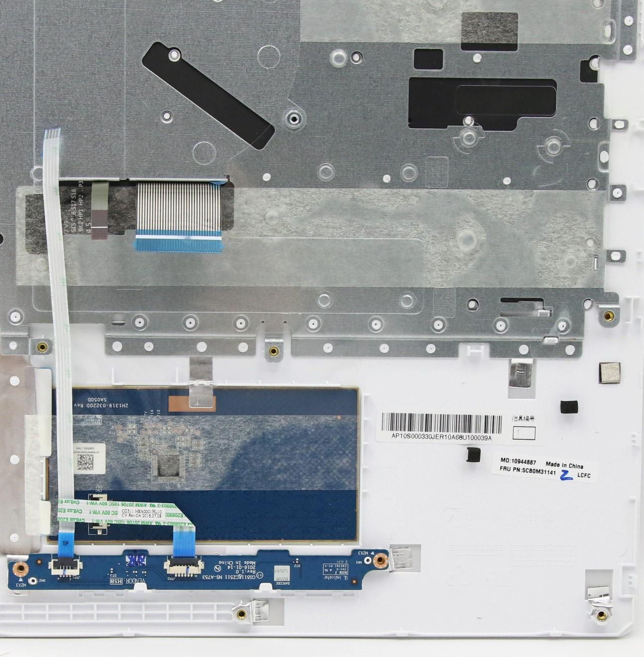 Lenovo Logic Upper Assembly Bl Wht Us - 5CB0M31141
