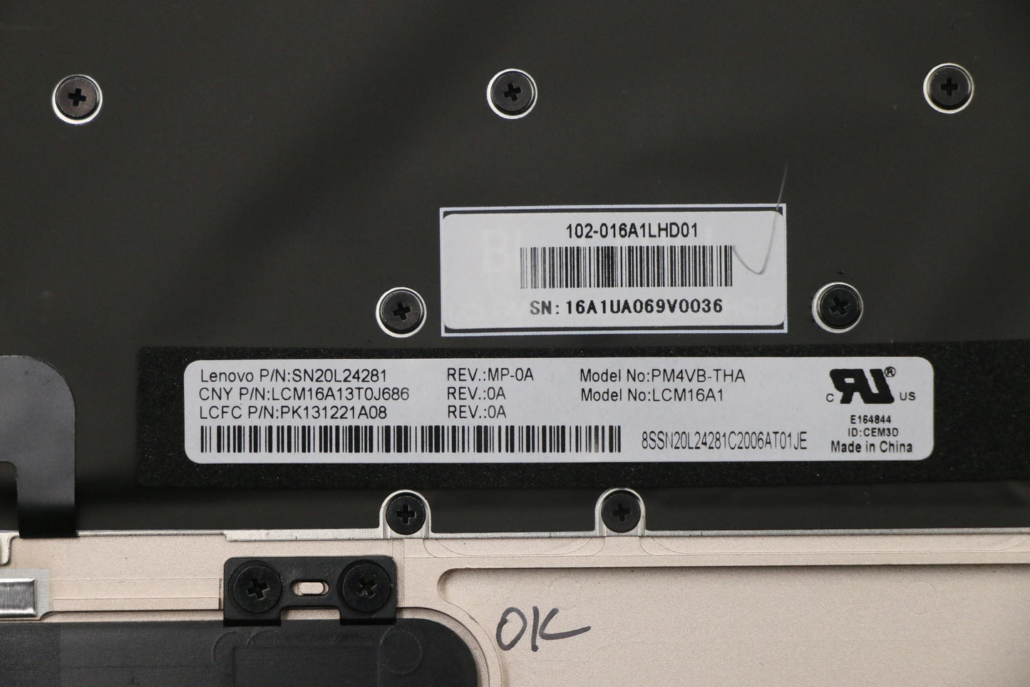 Lenovo Logic Up Assembly Golden Ti - 5CB0M34991
