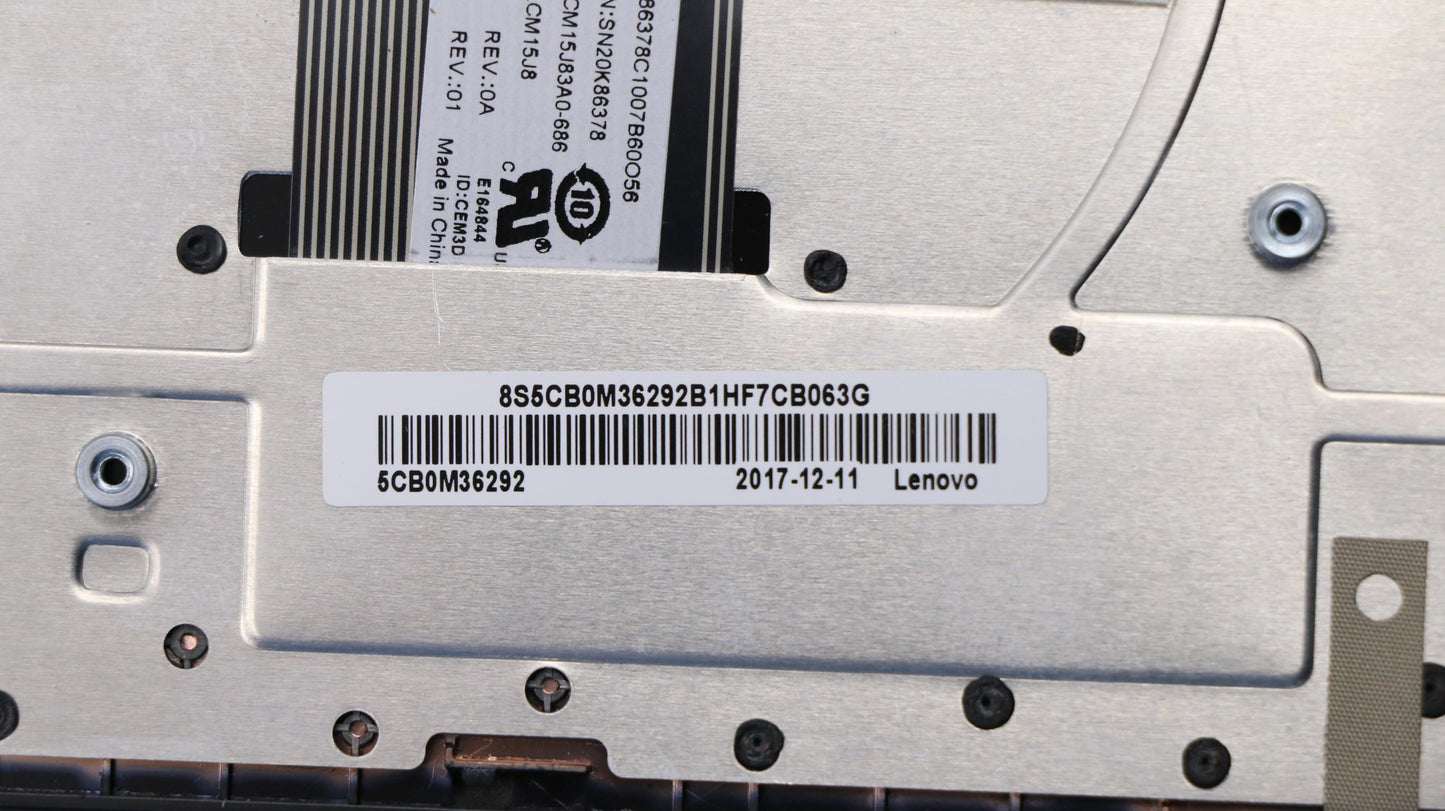 Lenovo Upper Case B 80U2 Bk Bkw/Kb Ar - 5CB0M36292
