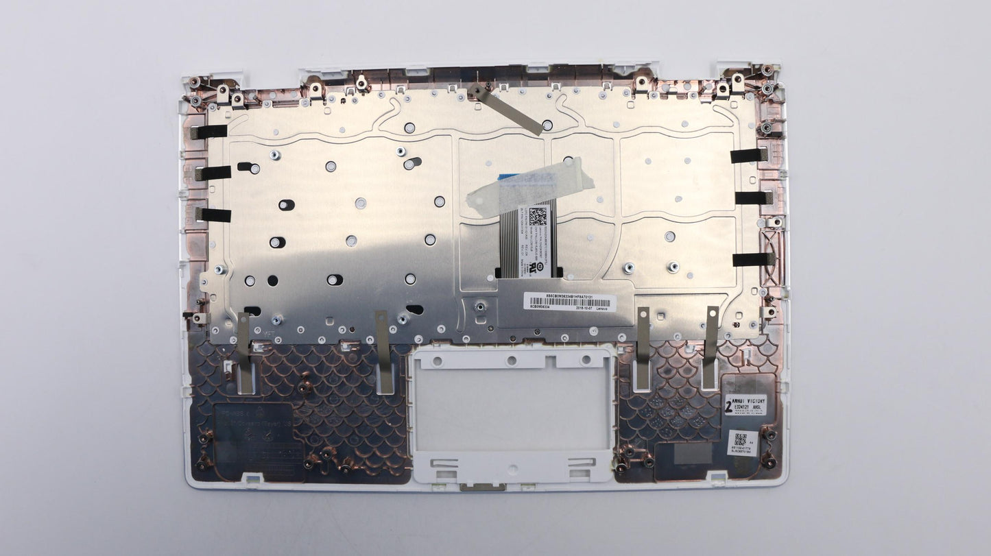 Lenovo Upper Case, White, with Keyboard US Layout - 5CB0M36334