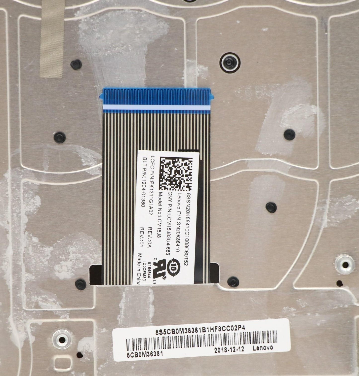Lenovo Upper Case B80U2Bk Bkw/Kb Us I - 5CB0M36361
