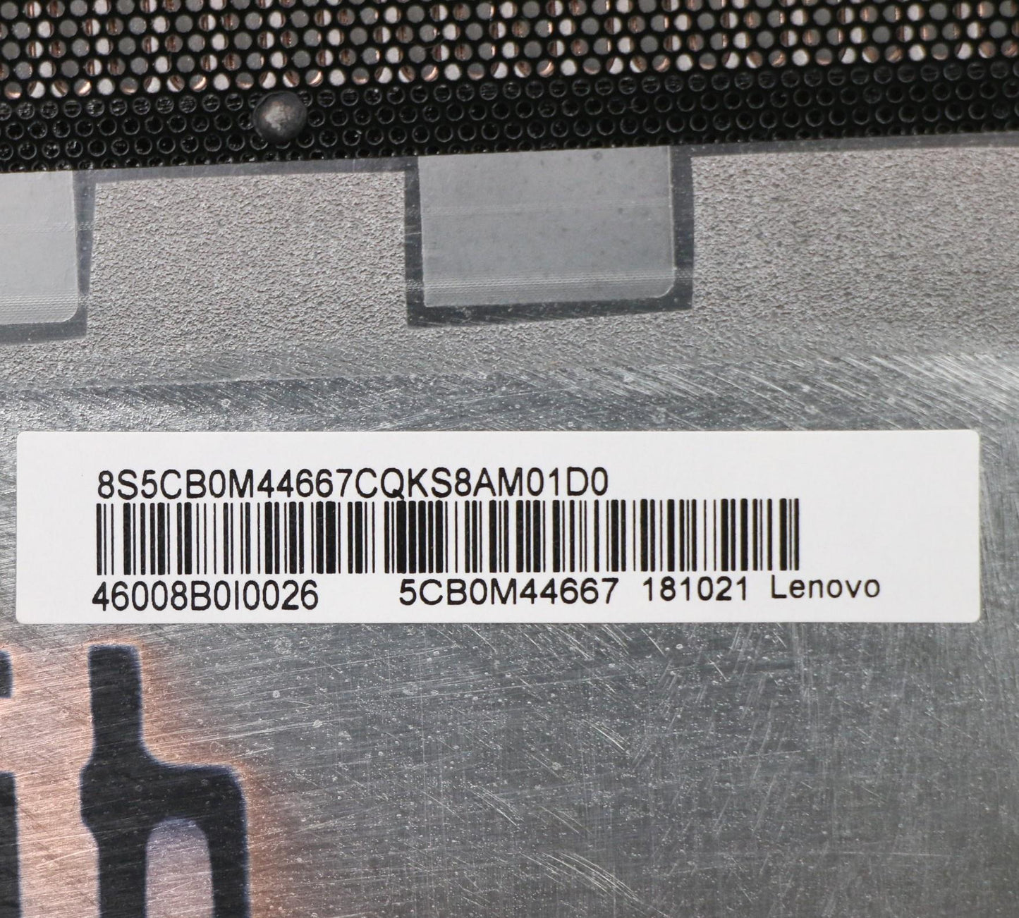 Lenovo Lower Case W 80Tg Bk - 5CB0M44667