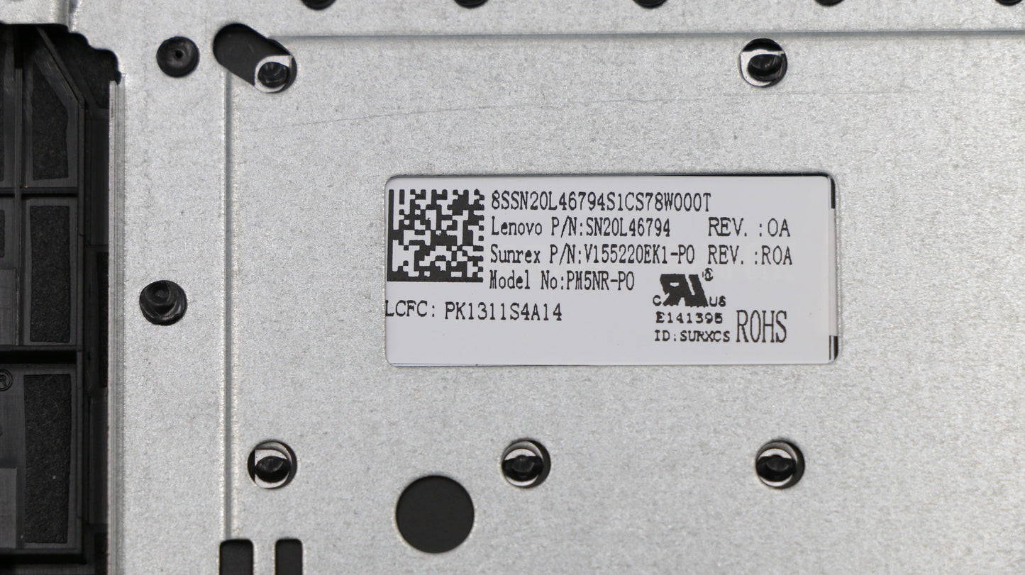 Lenovo Logic Upper Assembly 15T Blk P - 5CB0M72602