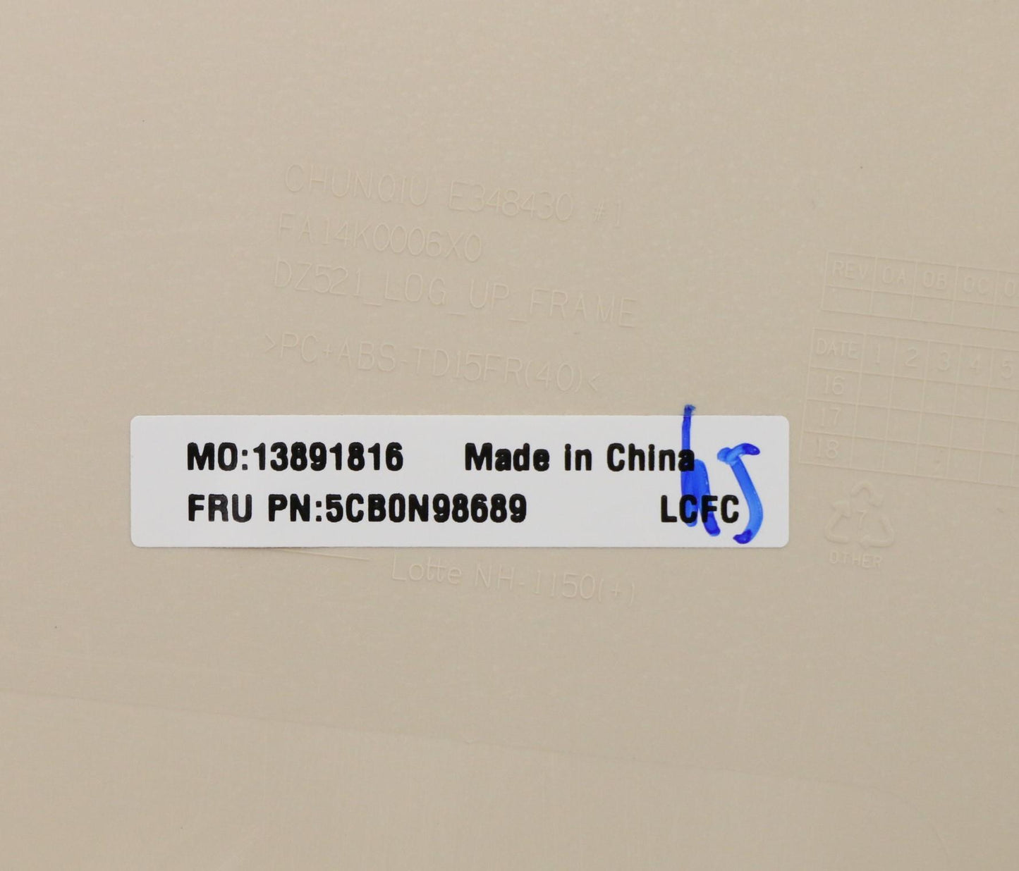 Lenovo Uppercaseasml80Ylchamjpn - 5CB0N98689