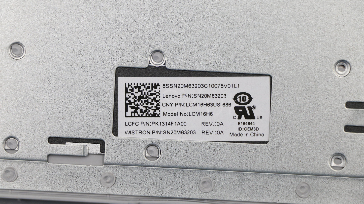 Lenovo C-Cover with Keyboard, English, Mineral Gray, Touchpad - 5CB0N98894