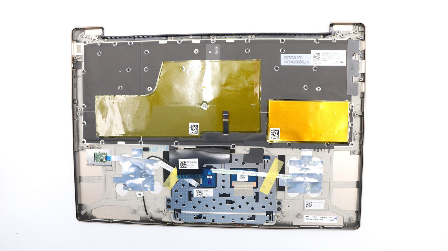 Lenovo Upper Case, Champagne Color, Fingerprint Reader, US Keyboard - 5CB0P19095