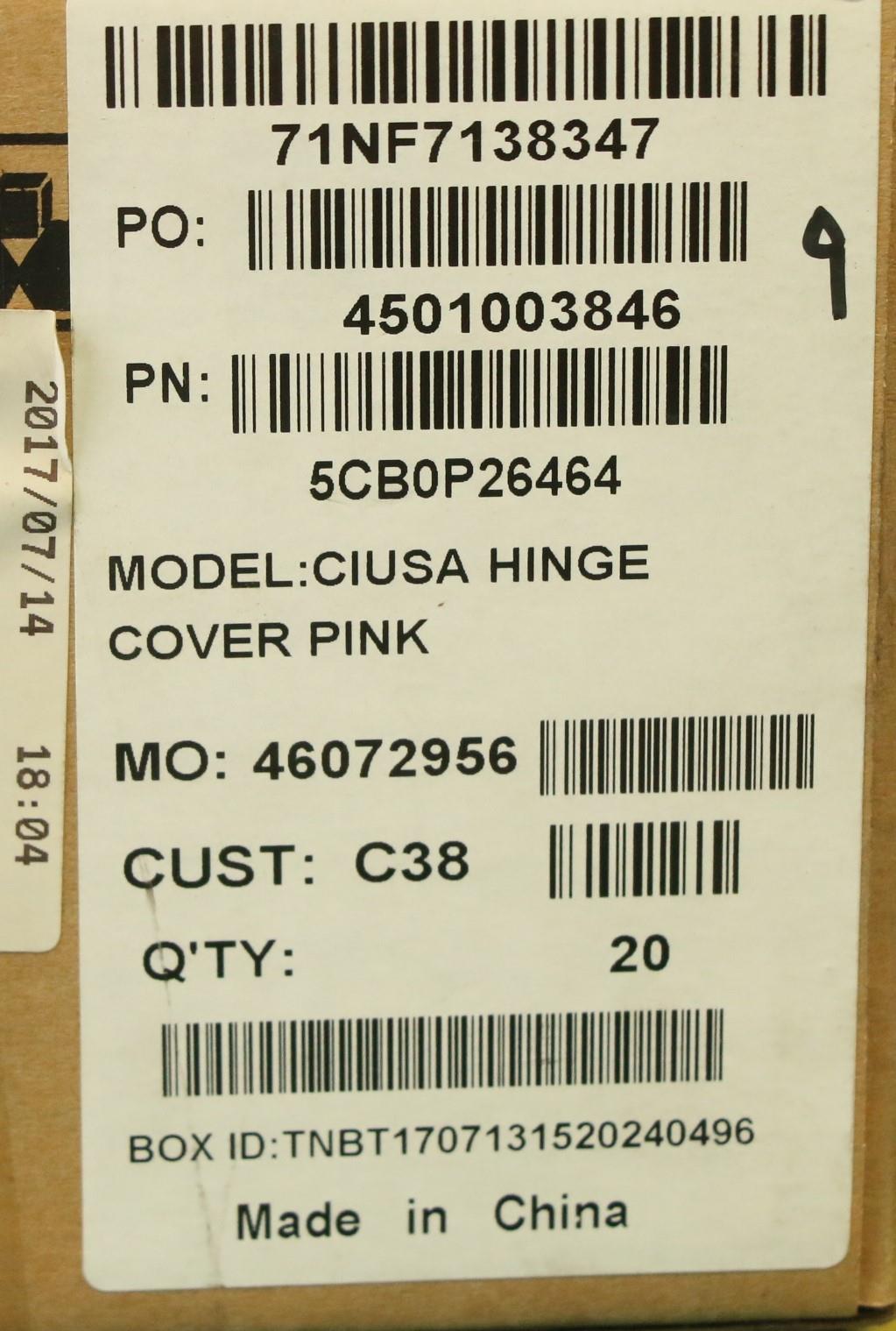 Lenovo Hinge Cover C 80X2 Pink - 5CB0P26464
