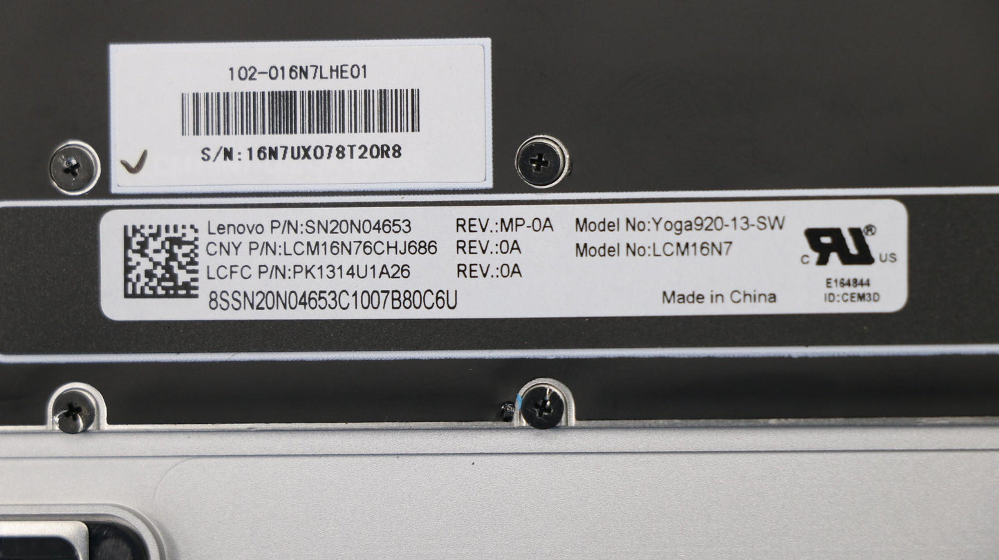 Lenovo Logic Up Assembly Ptn_Sw - 5CB0Q09671