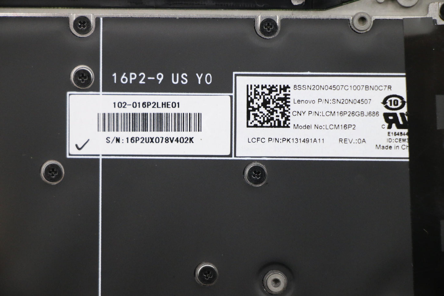 Lenovo Uppercaseasml81Brfpptn Uk Blkb - 5CB0Q59380