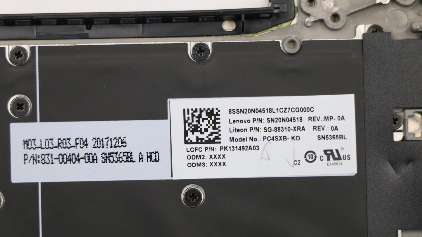 Lenovo Uppercaseasml81Brfpcham Ko Blk - 5CB0Q59395