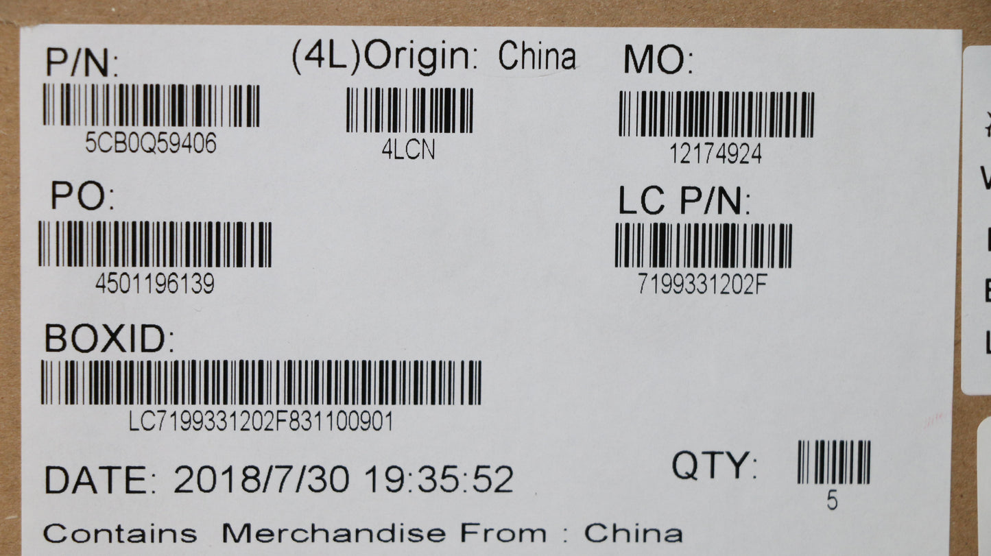 Lenovo Uppercaseasml81Brfpptn La Blkb - 5CB0Q59406