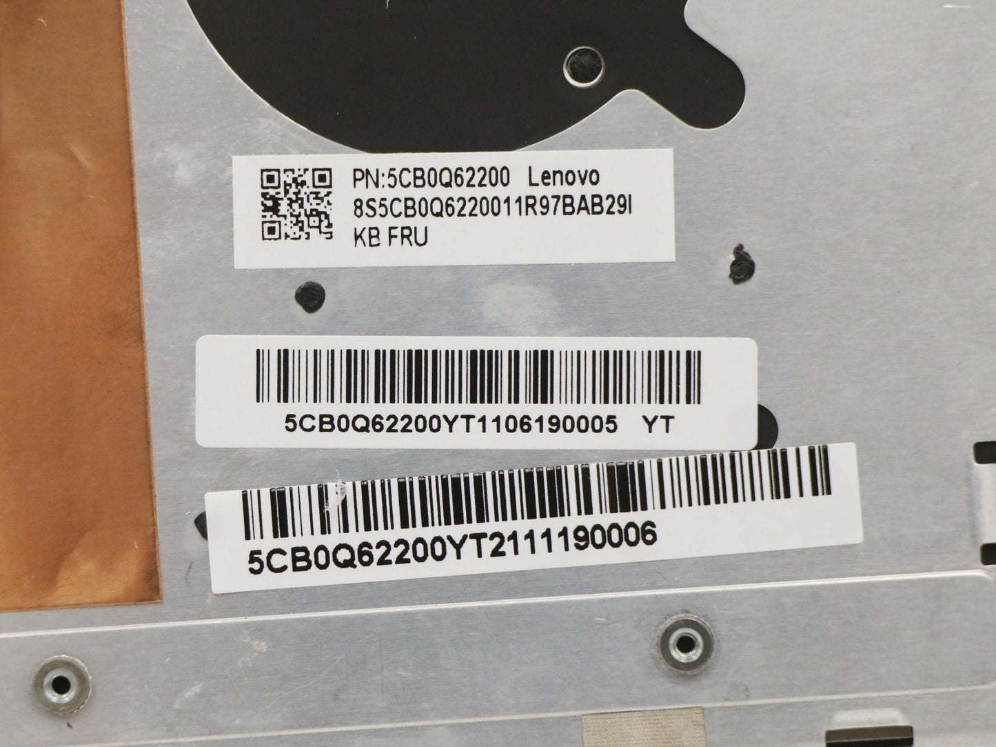 Lenovo Iron Grey C-Cover with USA English Keyboard, Backlit, Fingerprint Sensor - 5CB0Q62200