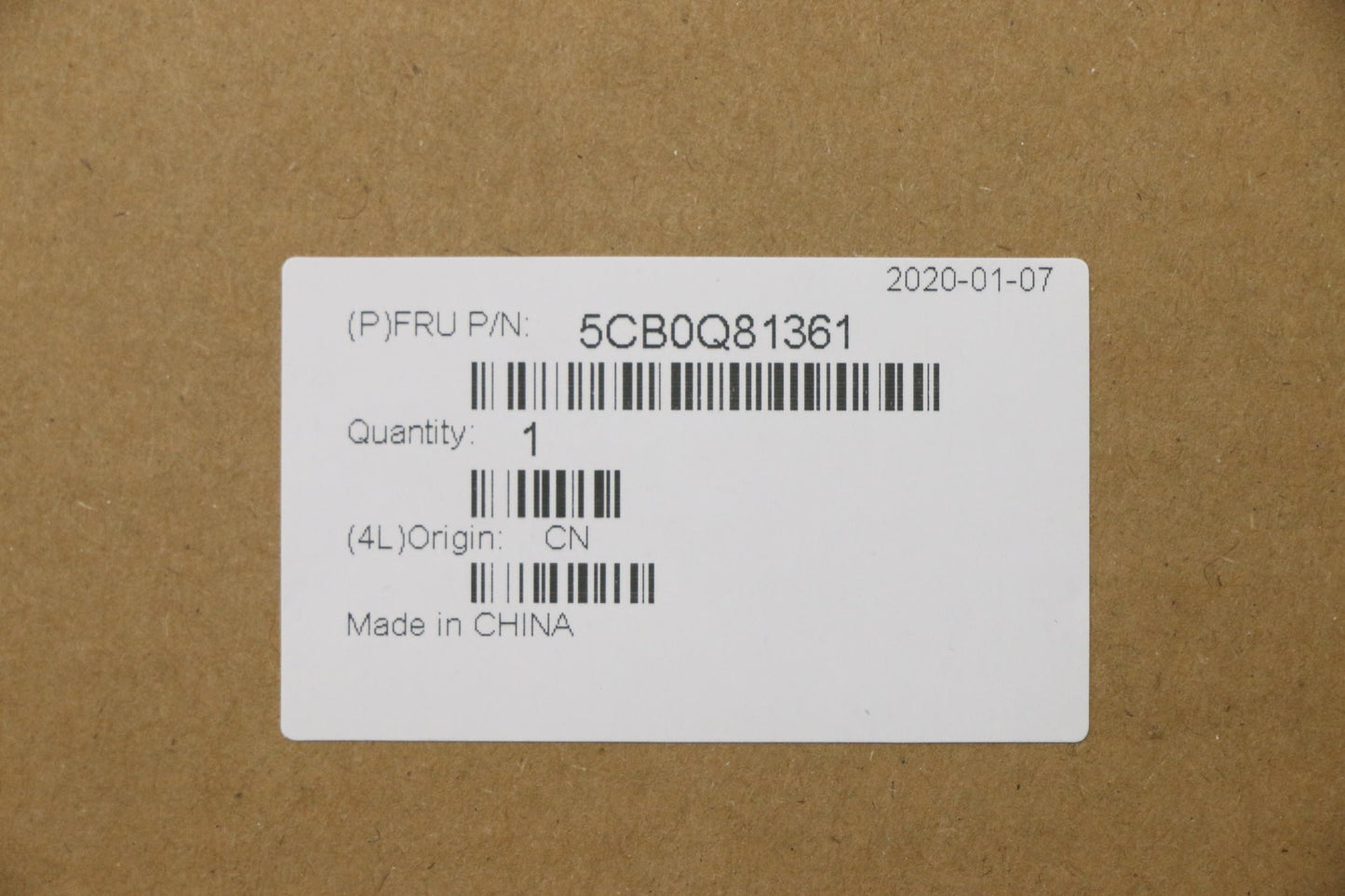 Lenovo 5CB0Q81361 Uppercase 3N 81A6 Mg Wkb Cfen