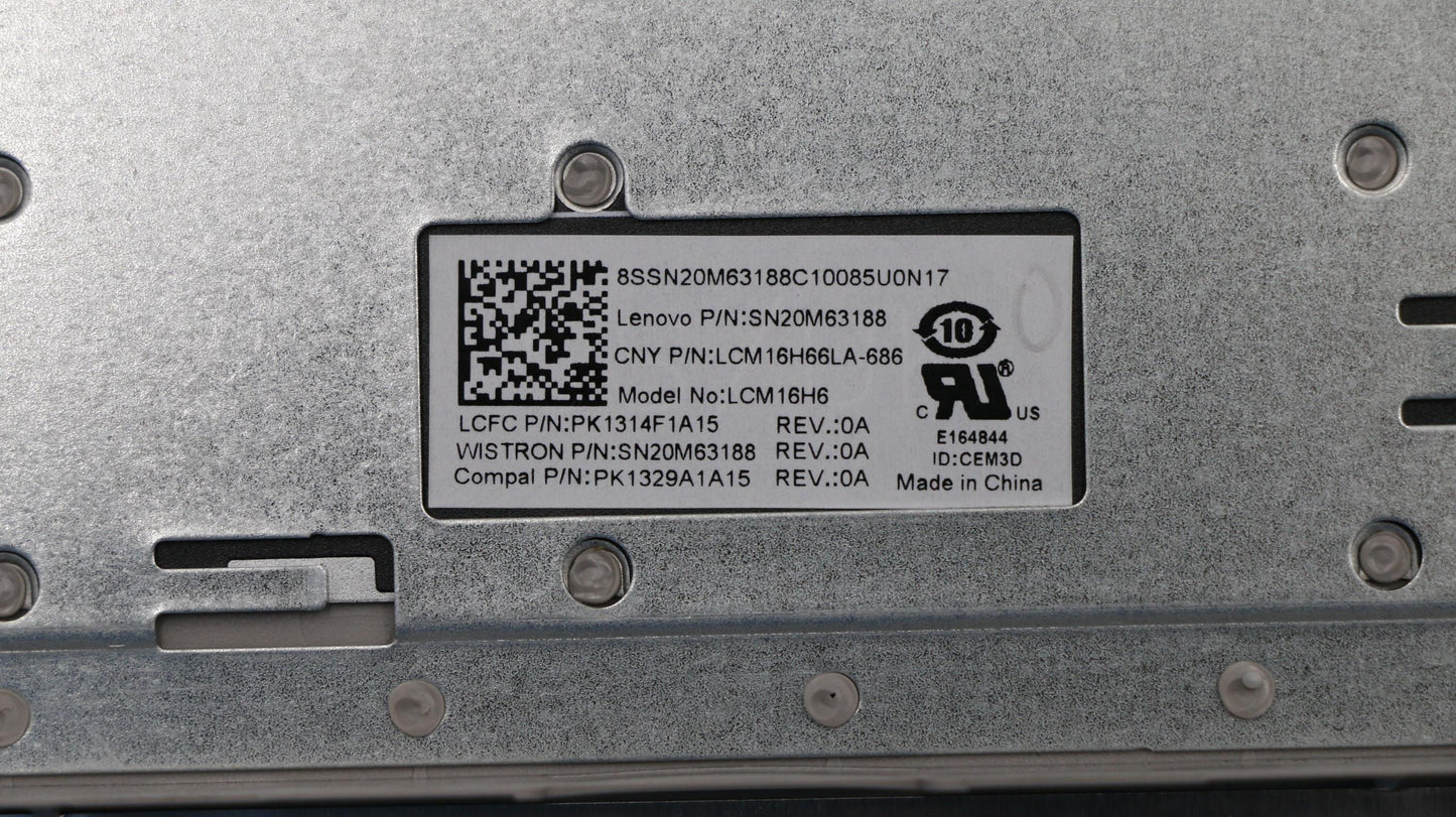 Lenovo Keyboard Internal Includes C-C - 5CB0R16519