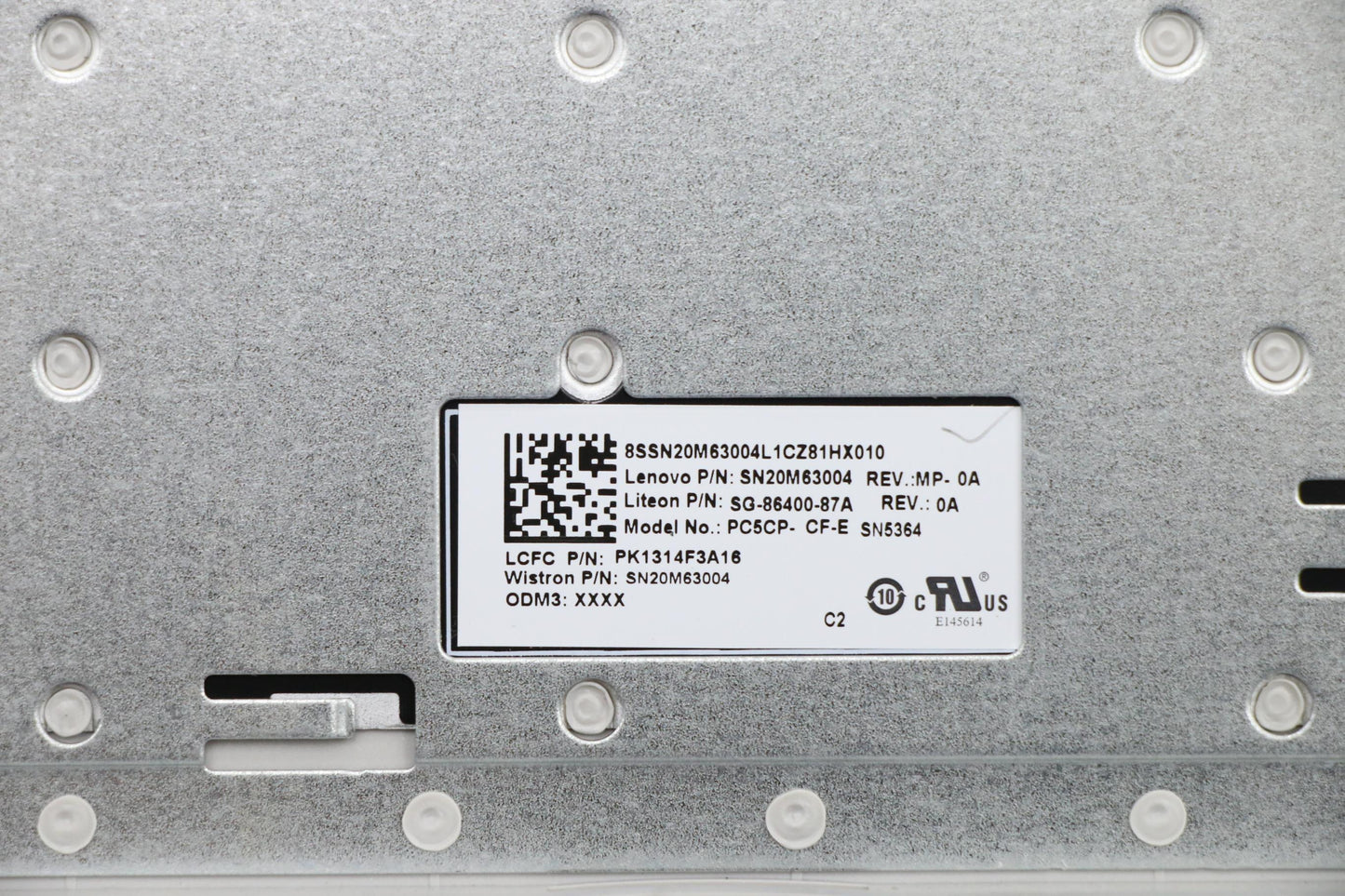 Lenovo 5CB0R16550 Logic Upper Assembly 15T Igrey