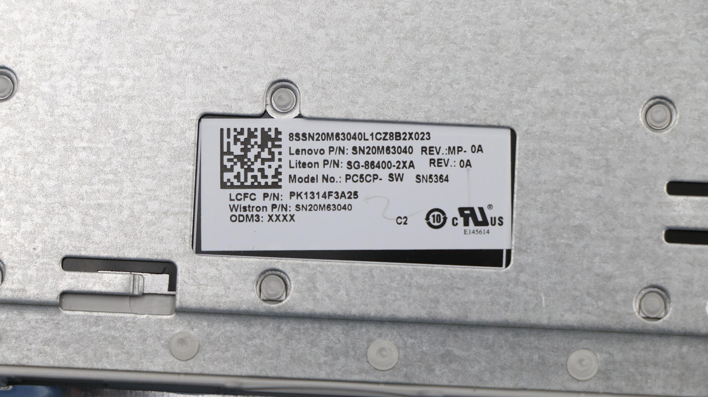 Lenovo Keyboard Internal Includes C-C - 5CB0R16578
