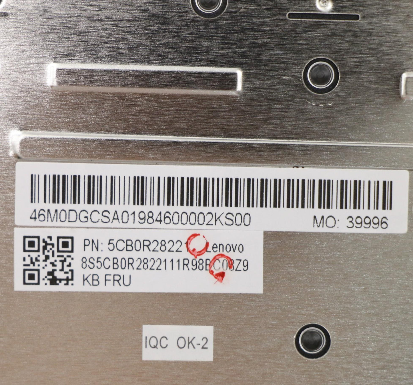 Lenovo Keyboard Internal Includes C-C - 5CB0R28221