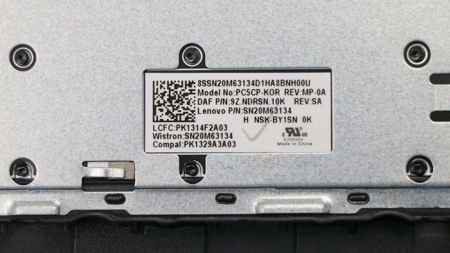 Lenovo Up Assy Wkb Nbl Kor - 5CB0R34411