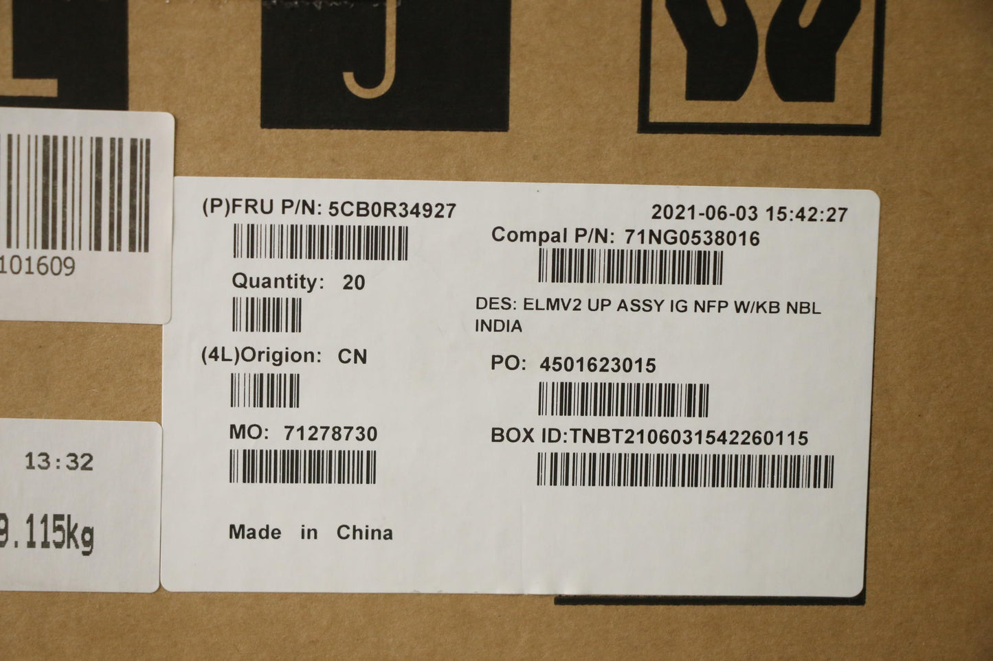 Lenovo Up Assy Ig Nfp Wkb Nbl India - 5CB0R34927