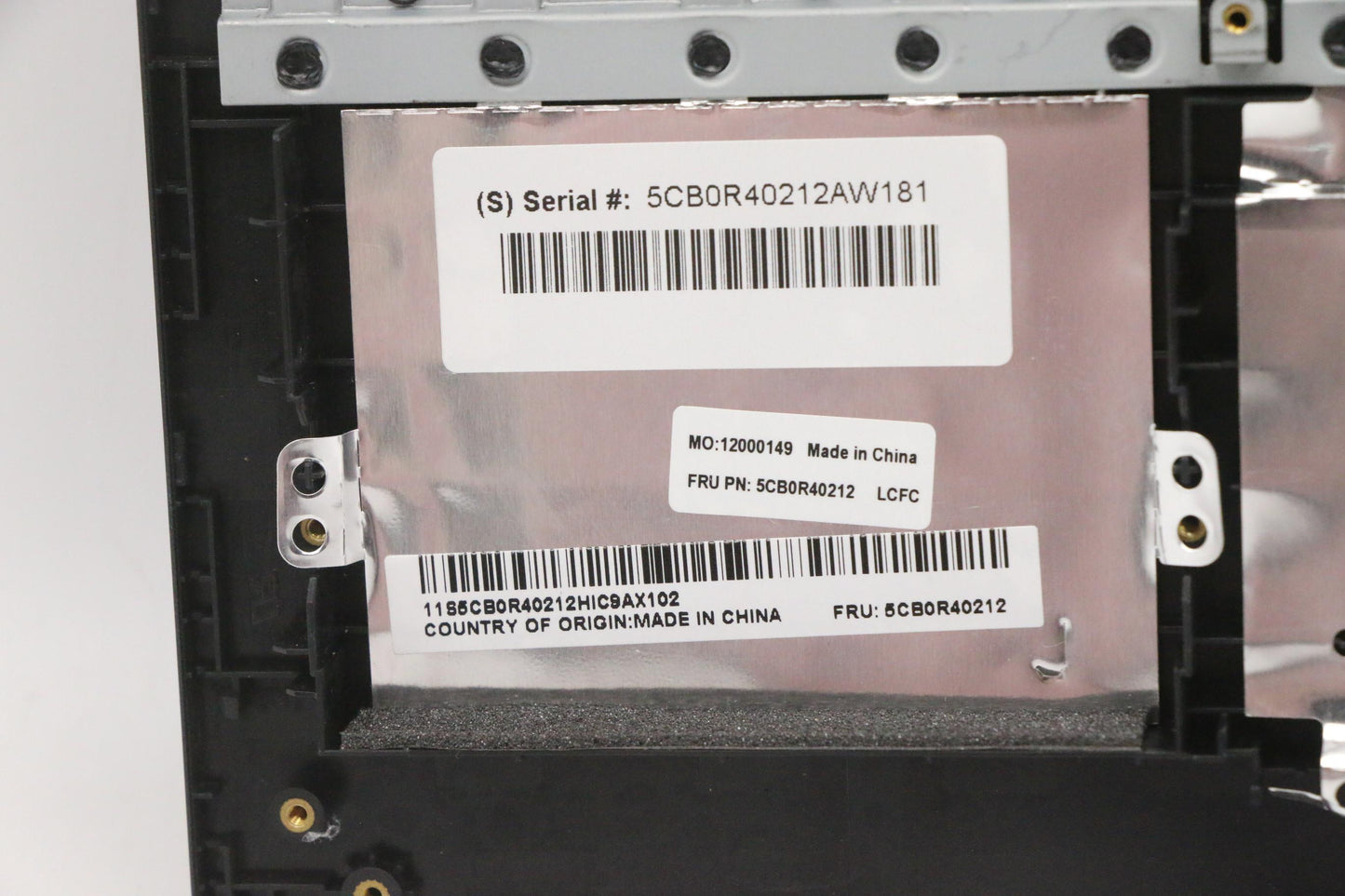 Lenovo Keyboard Internal Includes C-C - 5CB0R40212