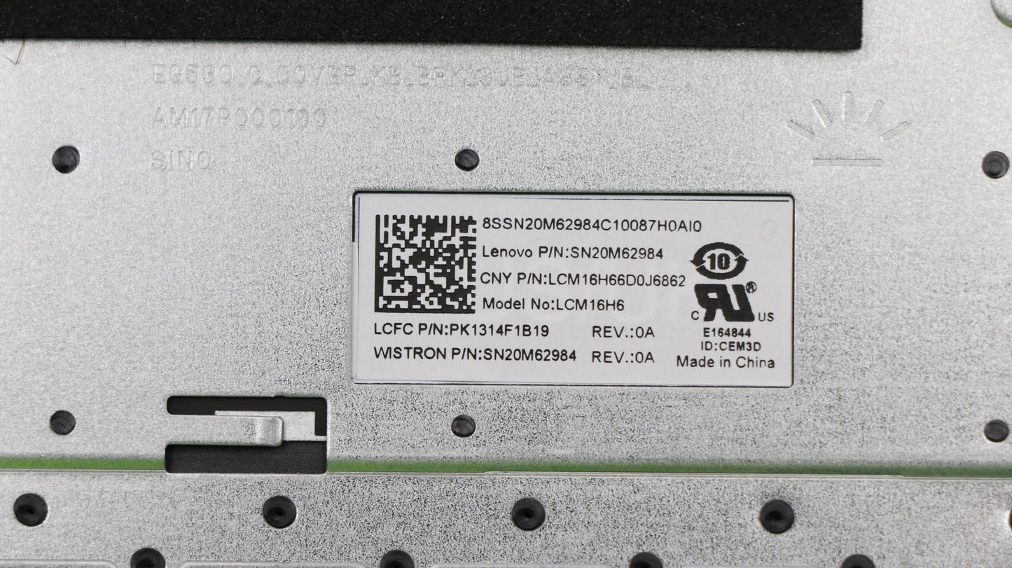 Lenovo Keyboard Internal Includes C-C - 5CB0R46829