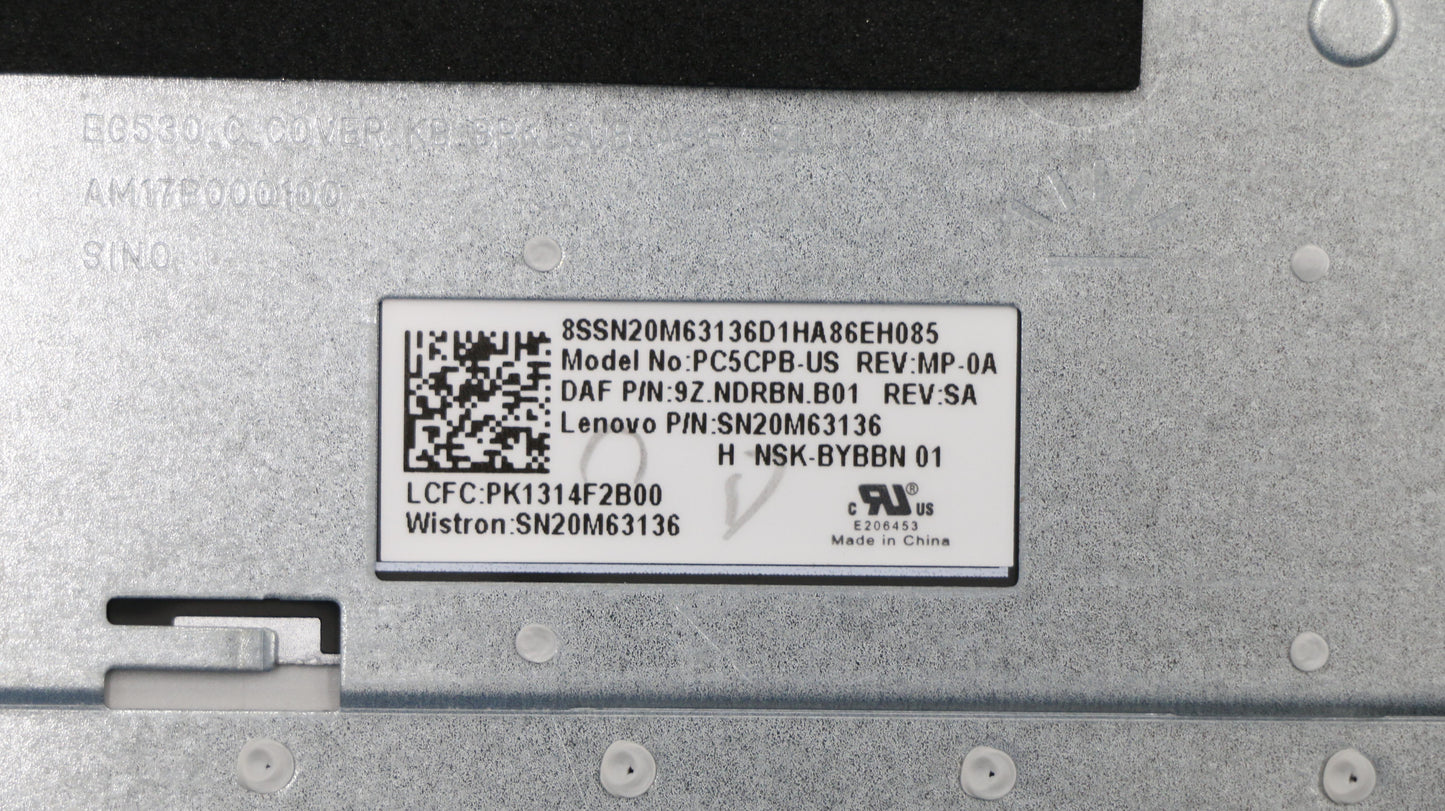Lenovo Keyboard Internal Includes C-C - 5CB0R46921