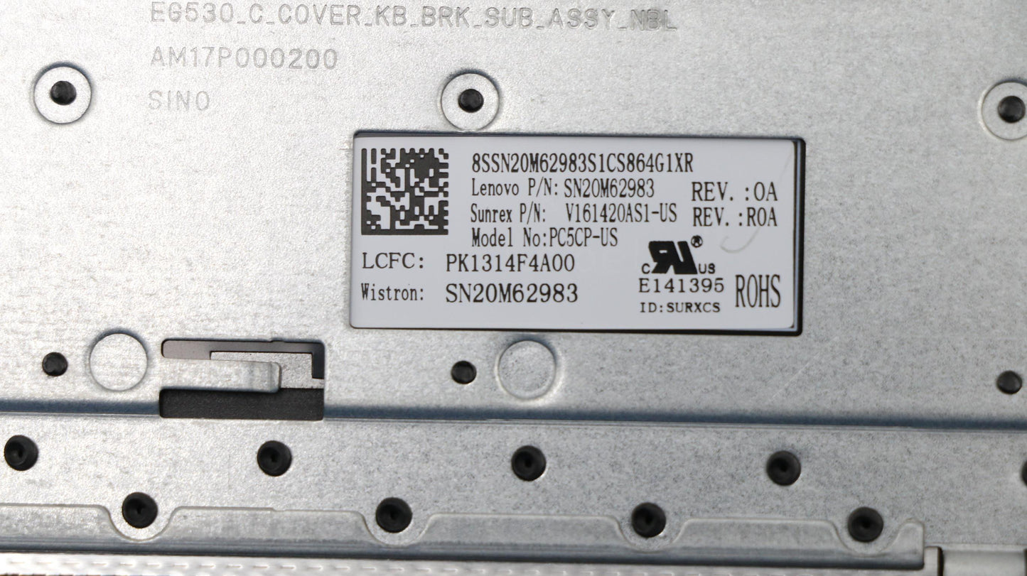 Lenovo Keyboard Internal Includes C-C - 5CB0R46930