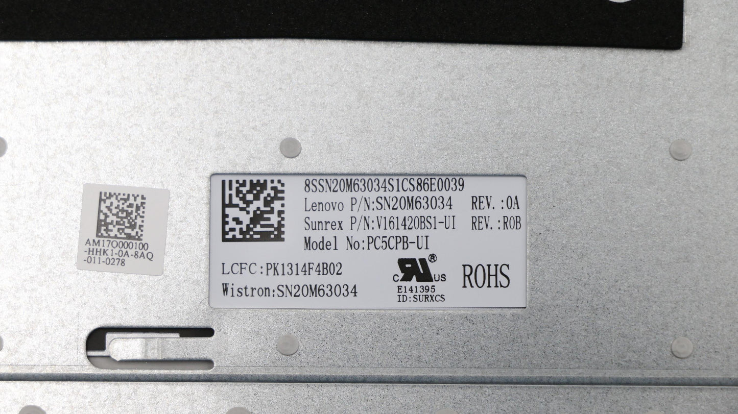 Lenovo Keyboard Internal Includes C-C - 5CB0R48044