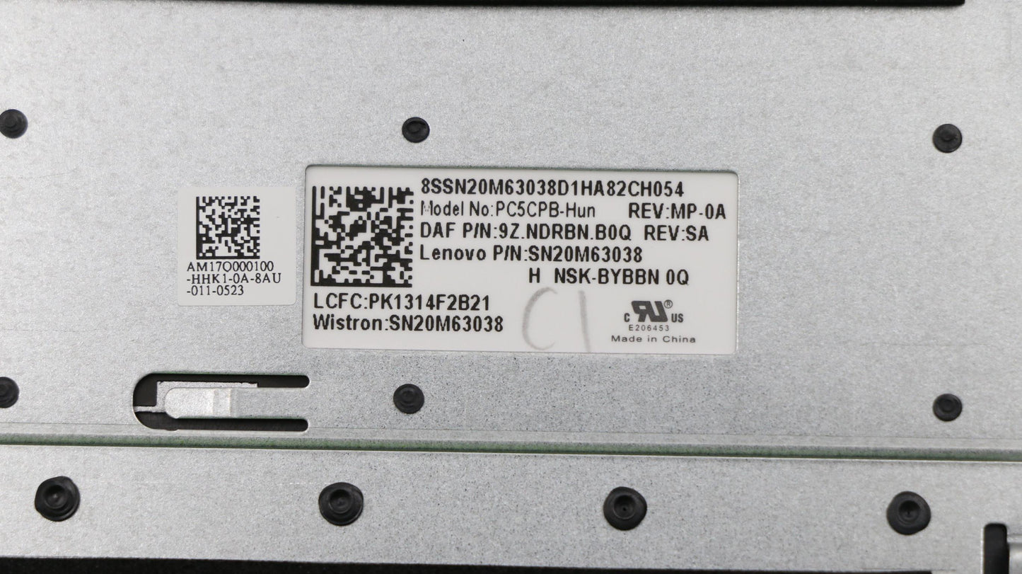 Lenovo Keyboard Internal Includes C-C - 5CB0R48134