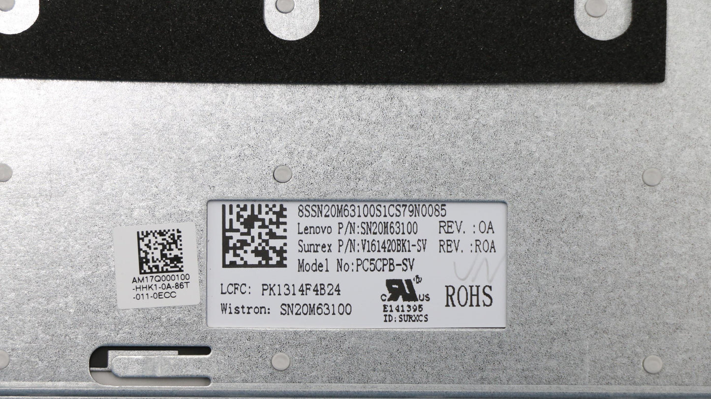 Lenovo Keyboard Internal Includes C-C - 5CB0R48139