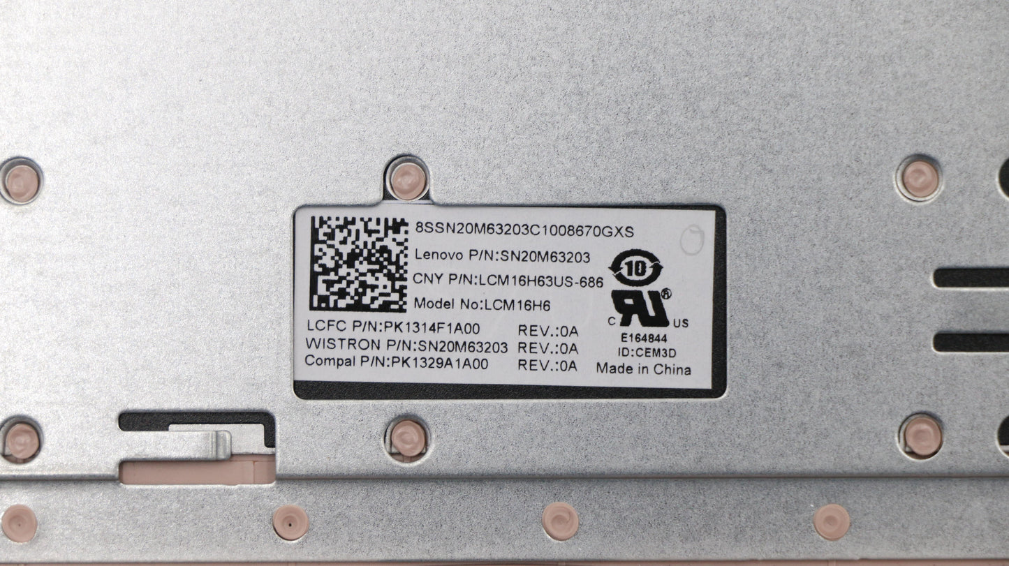 Lenovo Keyboard Internal Includes C-C - 5CB0R59301