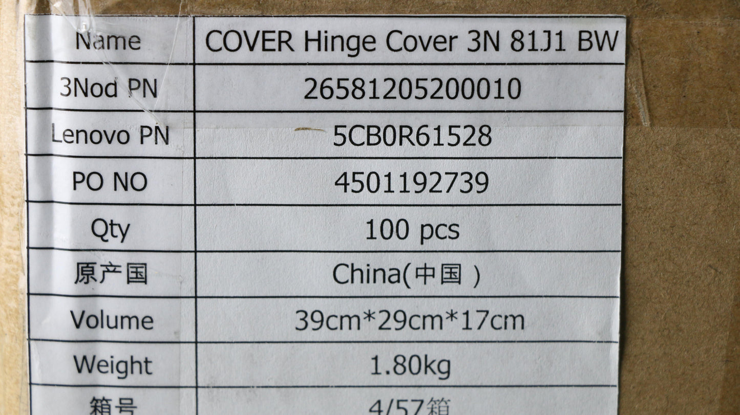 Lenovo Cover Hinge Cover 3N 81J1 Bw - 5CB0R61528
