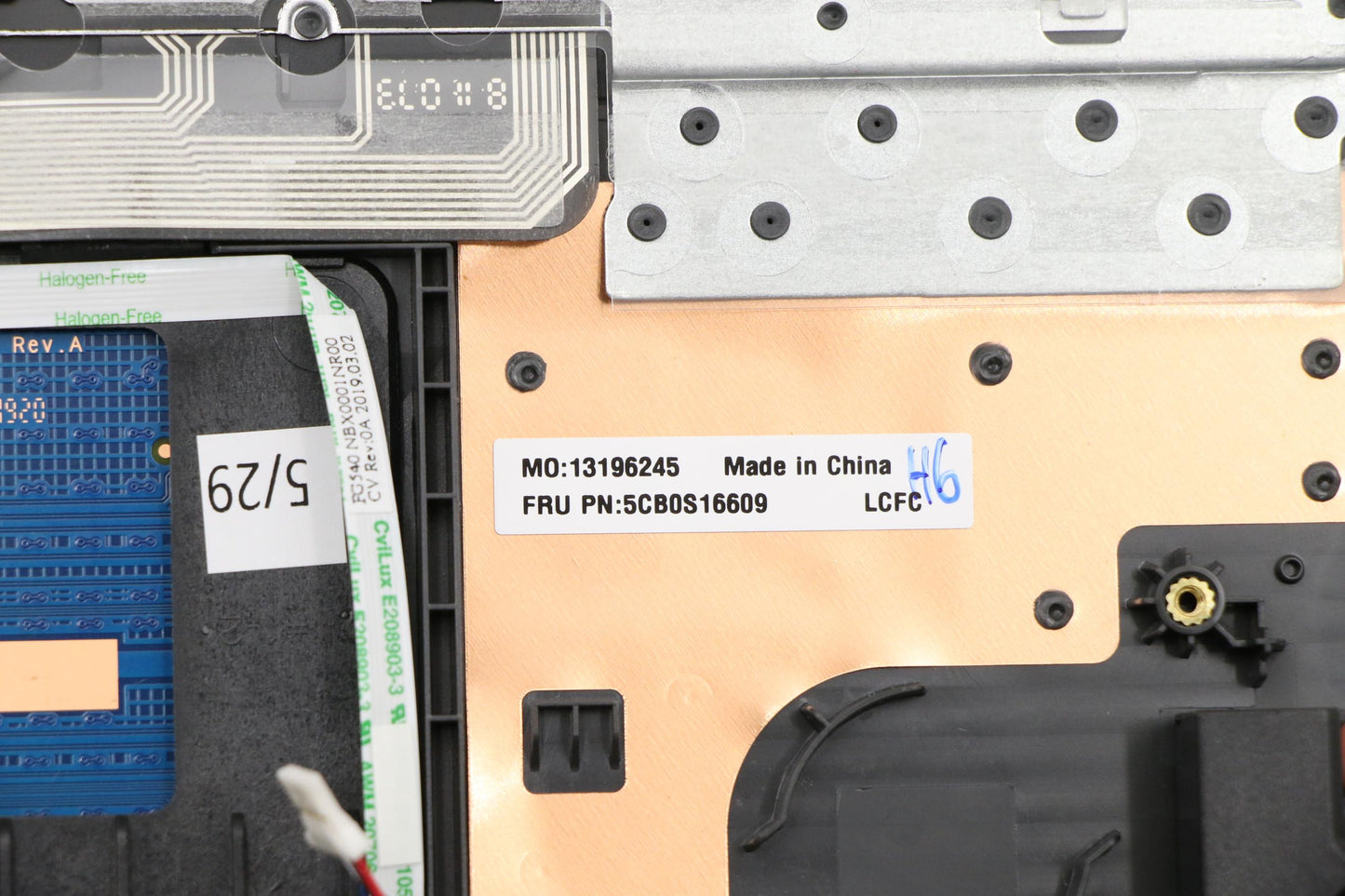 Lenovo Fg540 Log Up Assy Nejp G_Black - 5CB0S16609