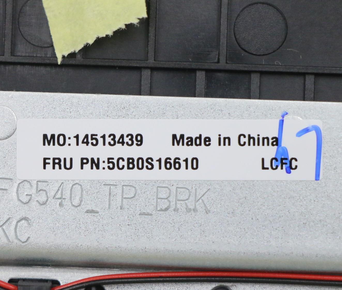 Lenovo Fg540 Log Up Assy Nejp G_Black - 5CB0S16610