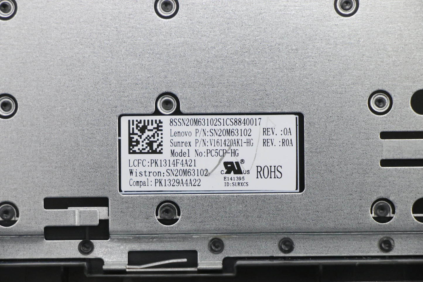 Lenovo Fg540 Log Up Assy Nejp G_Black - 5CB0S16612