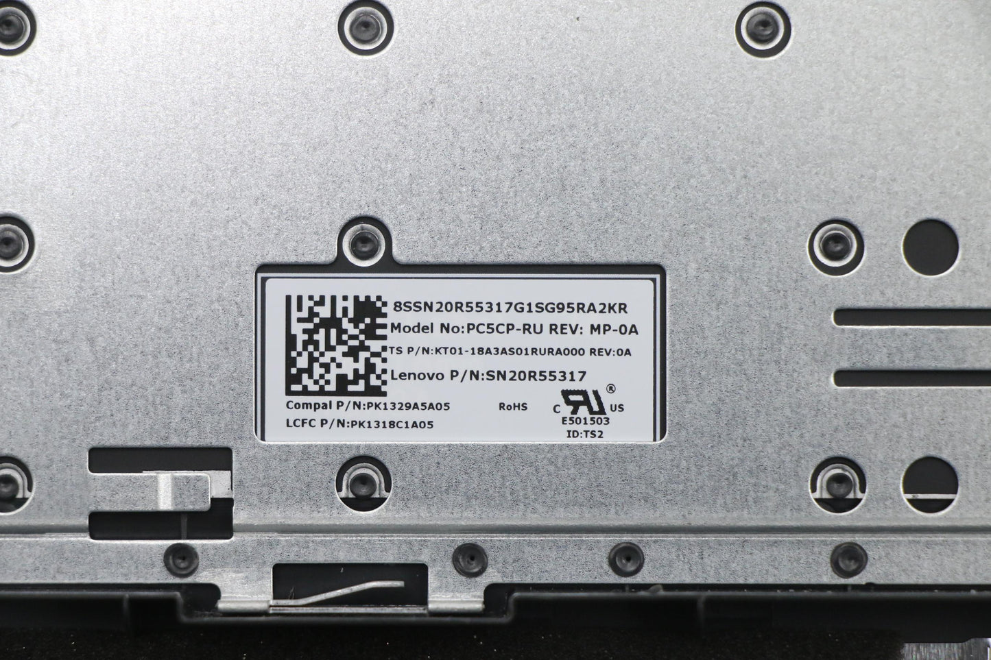 Lenovo C-Cover with Keyboard, Russian, Black, Non-Backlit - 5CB0S16618