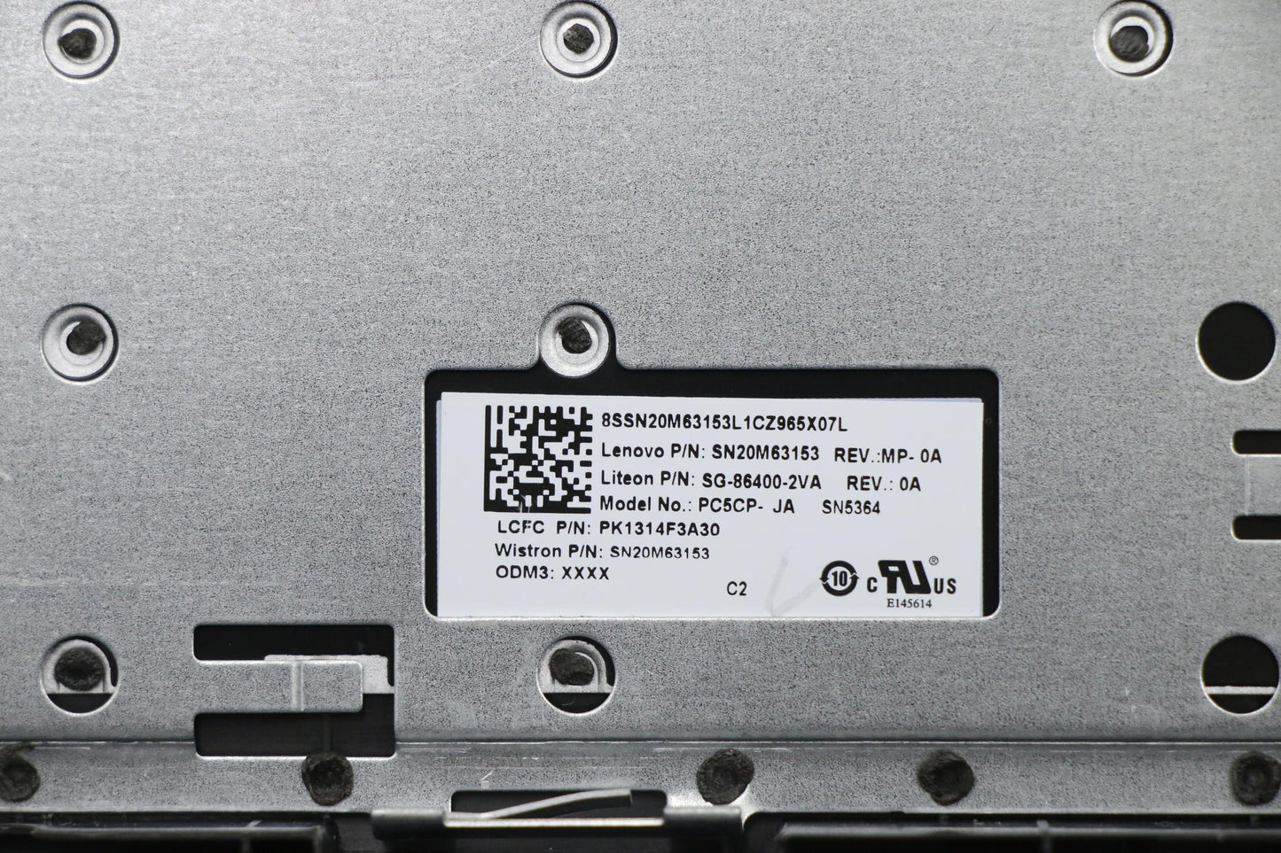 Lenovo Fg540 Log Up Assy Jp_Gt_Bk_Imr - 5CB0S16741
