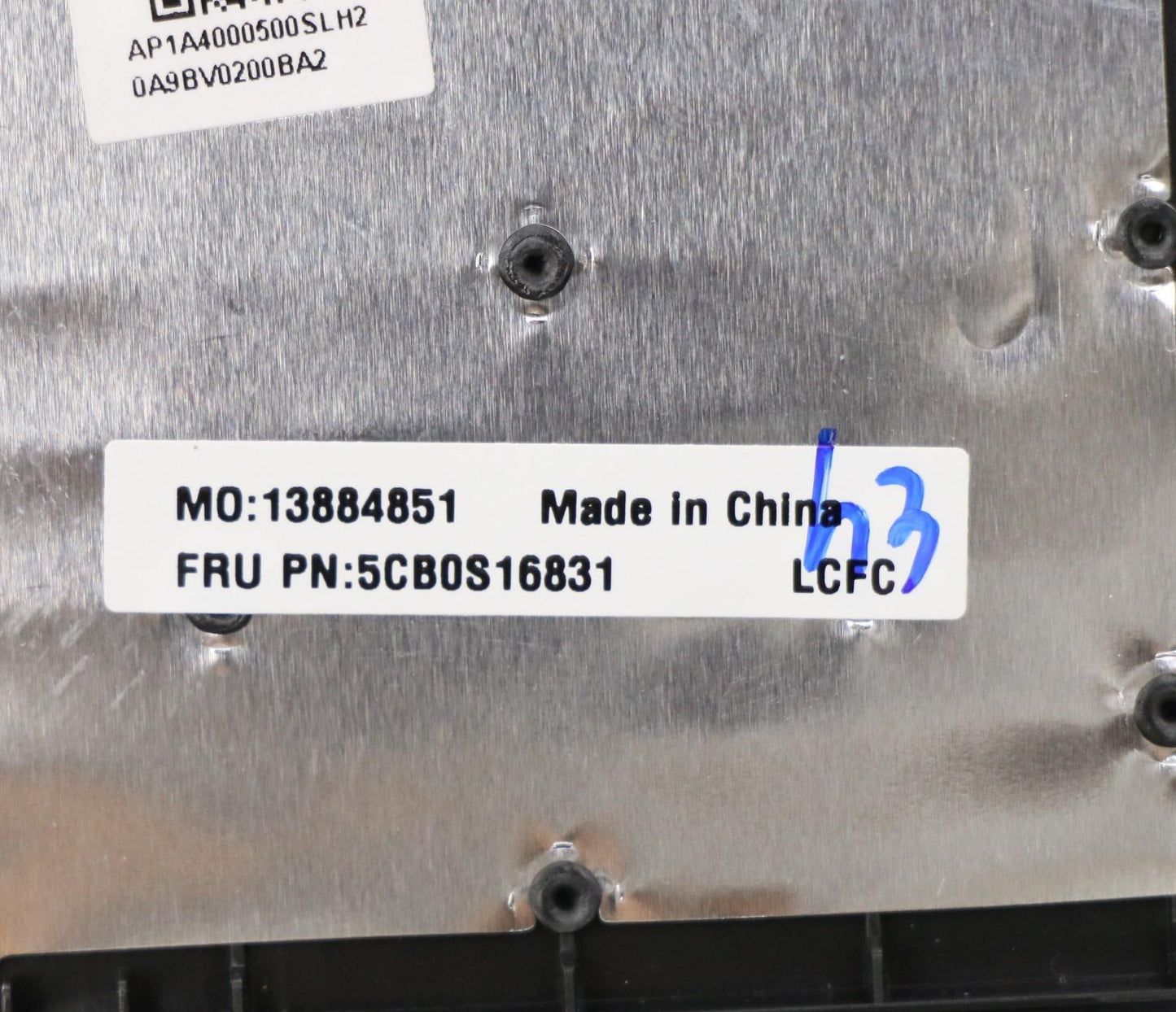 Lenovo Log Up Assy Texture Black Dis_ - 5CB0S16831