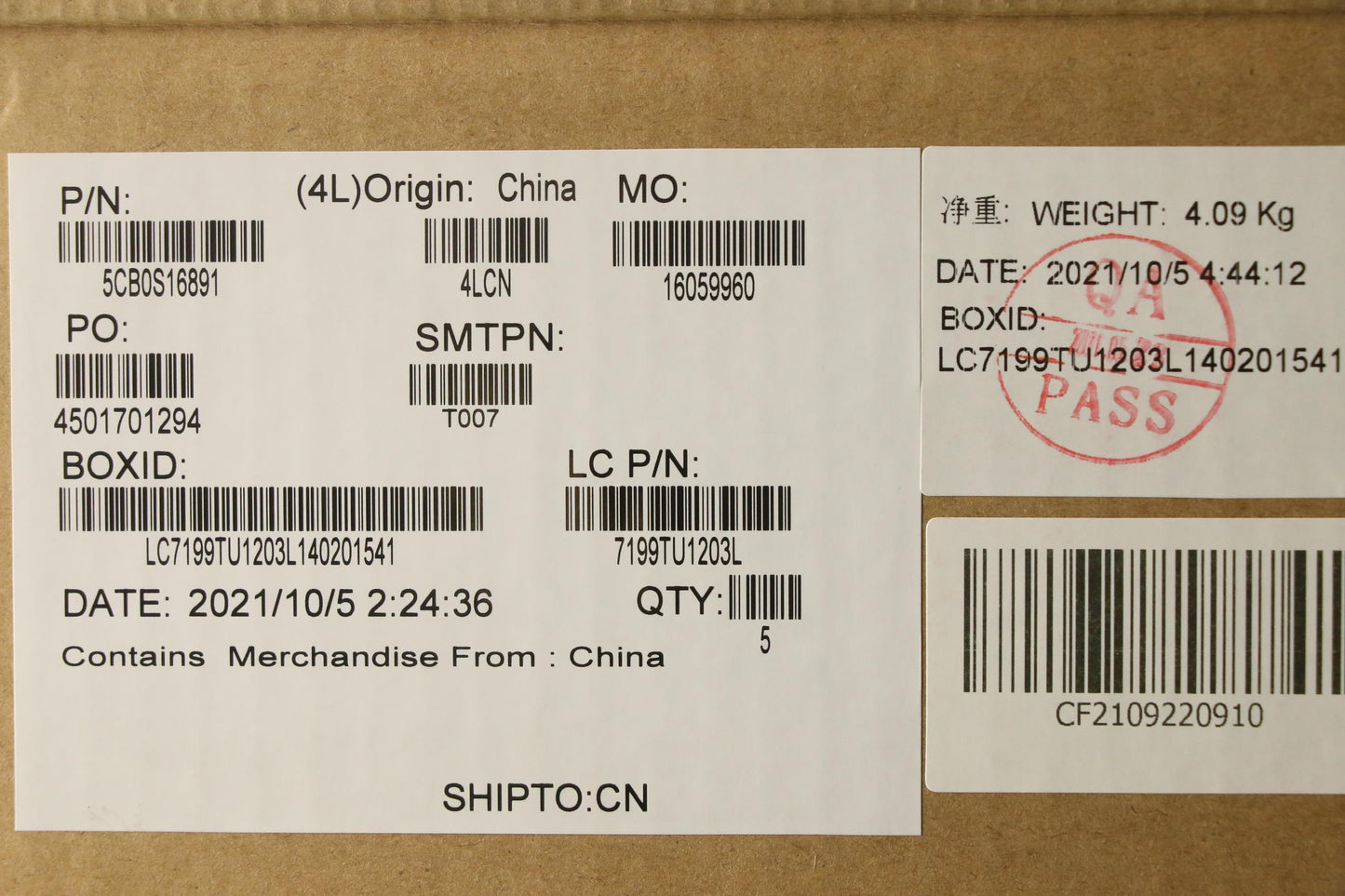 Lenovo Log Up Assy Texture Black Dis_ - 5CB0S16891
