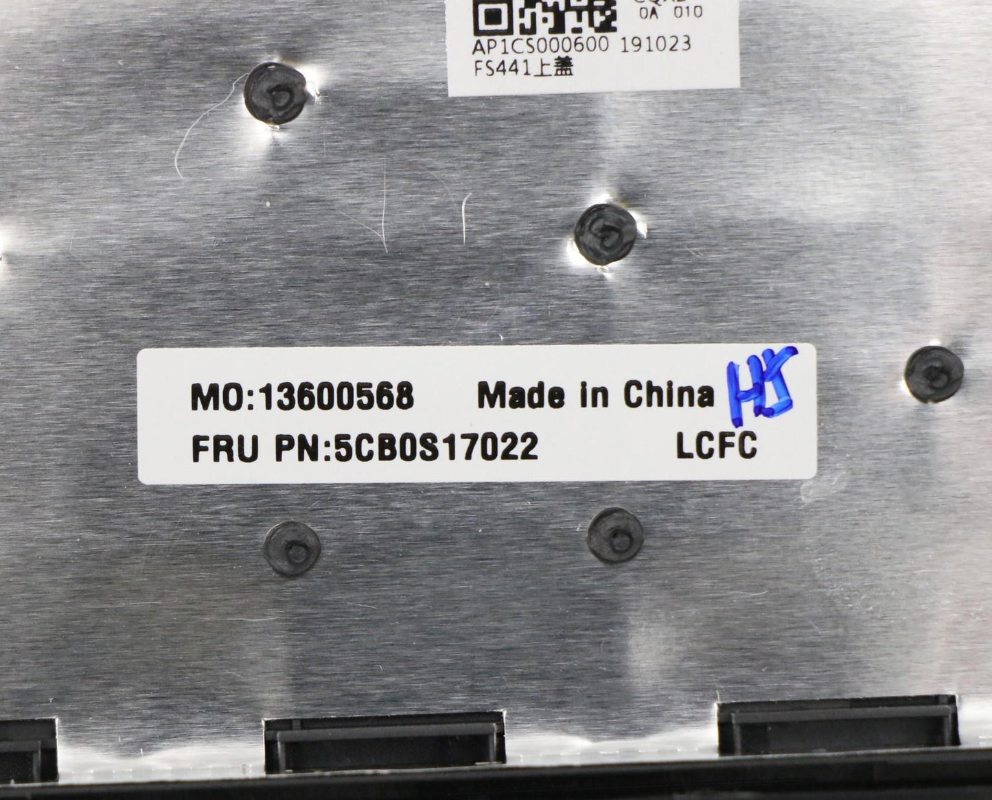 Lenovo Log Up Assy Texture Black Dis_ - 5CB0S17022