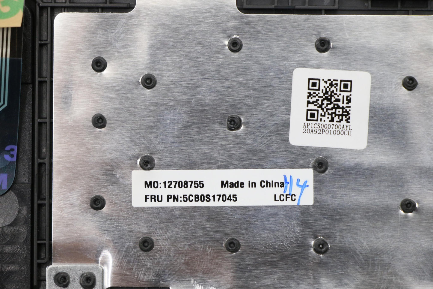 Lenovo Upper Case Assembly, Black IMR - 5CB0S17045