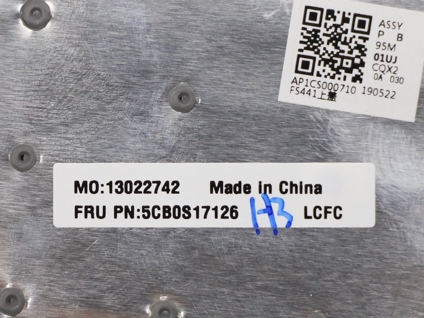 Lenovo Log Up Assy Imr Grey Dis_Cz-Sk - 5CB0S17126